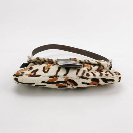 Fendi Baguette Pony hair in leopard print Brown