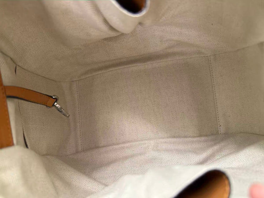 Loewe Hammock Mini Brown Leather Raffia Top Handle Crossbody Bag