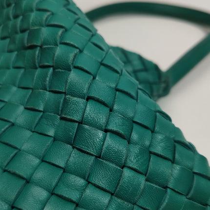 Bottega Veneta Cabat Large Intreccio Leather Tote Bag Green with Pouch 40cm
