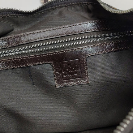 Fendi Croissant Shoulder Bag Medium Zucca Monogram Canvas