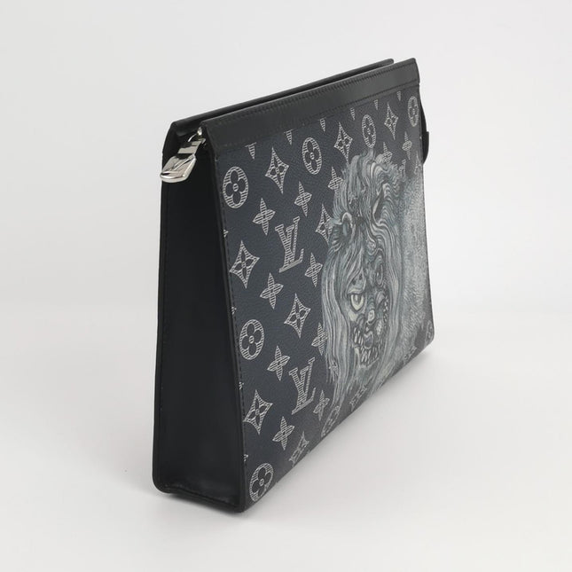 Louis Vuitton x Chapman Brothers Pochette Voyage Medium Lion Navy