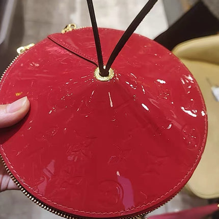 Louis Vuitton Toupie Red Patent Leather Crossbody Bag