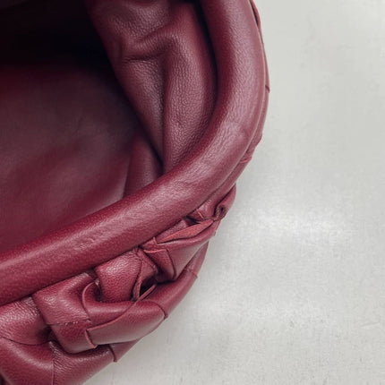 Bottega Veneta Pouch Mini Intrecciato Burgundy Leather Crossbody Bag