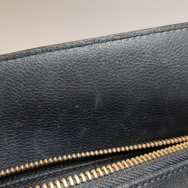 Loewe Puzzle Medium Polka Dots Brown Black Leather