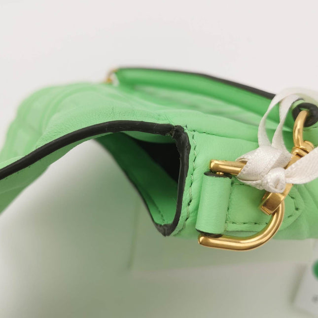 Sold Fendi Baguette Mini Green Nappa Leather Crossbody Bag