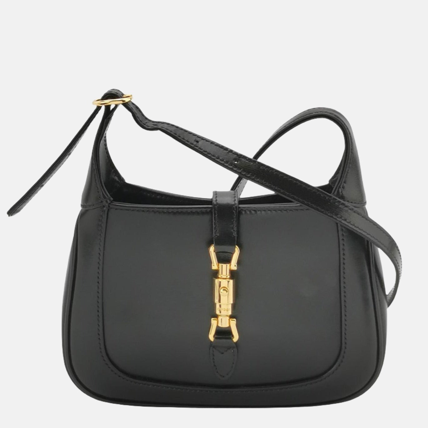 Gucci Jackie 1961 Mini Black Leather Bag with Adjustable Strap-Luxbags