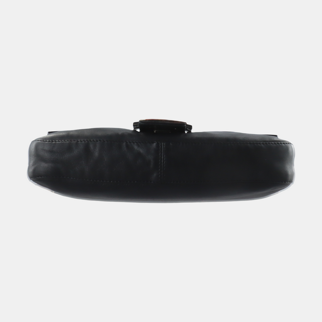 Sold Fendi Baguette Black Lambskin Leather Shoulder Bag