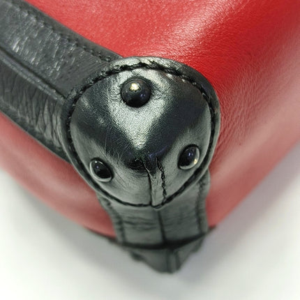 Louis Vuitton Petite Malle Mini Soft Trunk Red and Black Leather Crossbody Bag