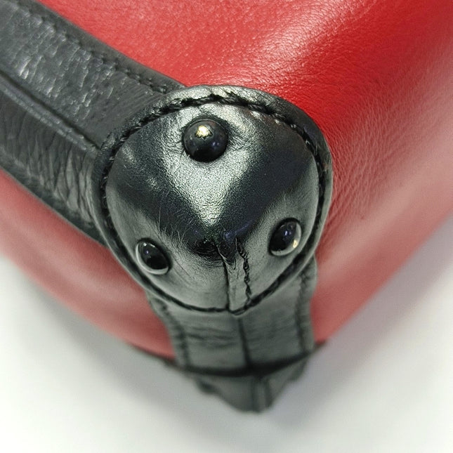 Louis Vuitton Petite Malle Mini Soft Trunk Red and Black Leather Crossbody Bag