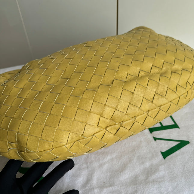 Bottega Veneta Jodie Small Yellow Lambskin Leather