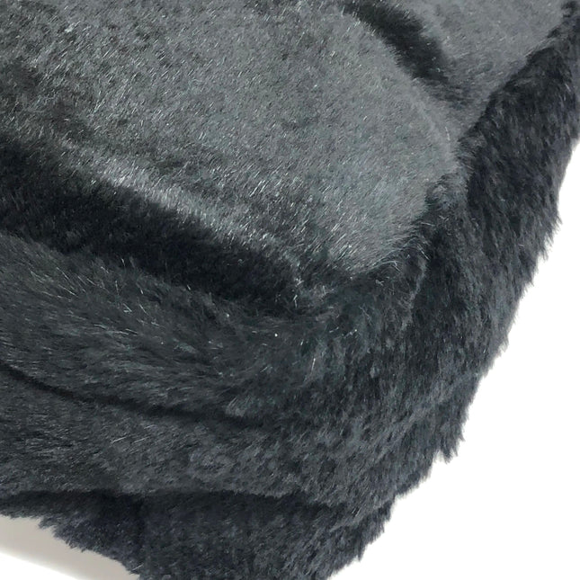 Fendi Mamma Baguette Black Faux Fur Shoulder Bag