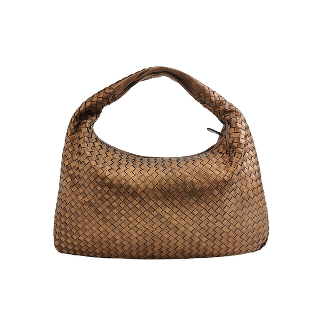 Bottega Veneta Veneta Hobo Large Metallic Copper Leather 46cm-Luxbags