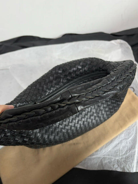 Bottega Veneta Veneta Intrecciato Hobo Bag Large Black Lambskin leather 48cm