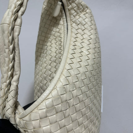 Sold Bottega Veneta Hobo Bag Large Leather Milk White 47cm