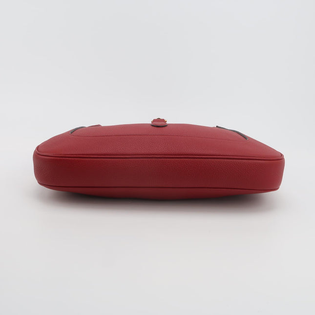 Gucci Jackie 1961 Medium Red Graind Leather Gold Hardware