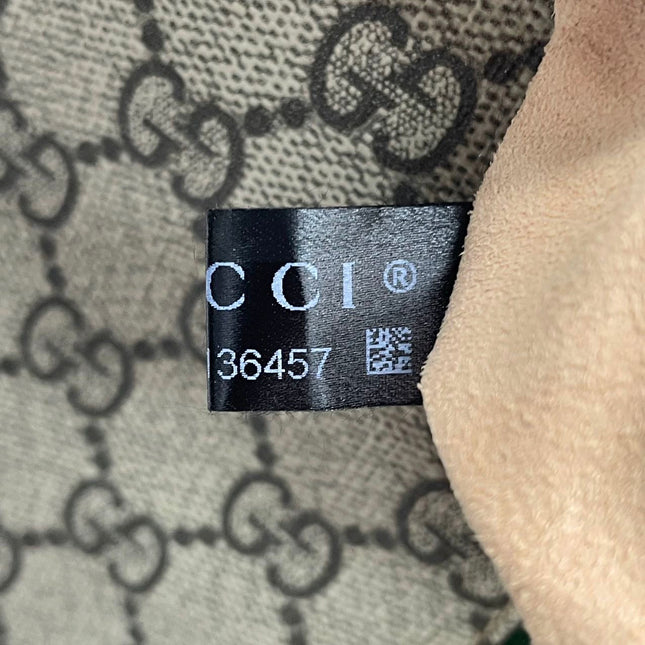 Gucci Jackie 1961 Large Brown Leather and Monogram Web with Long Strap