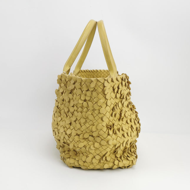 Bottega Veneta Cabat Limited Poussin Paillettes Tote Yellow