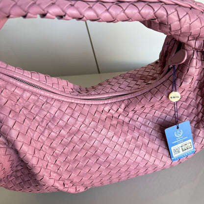 Bottega Veneta Veneta Hobo Medium Bubblegum Pink Intrecciato Leather Bag 48cm