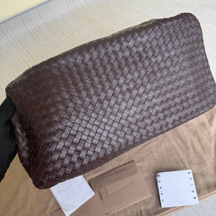 Bottega Veneta Cesta Shopper Tote Intrecciato Dark Brown Leather Large 50cm