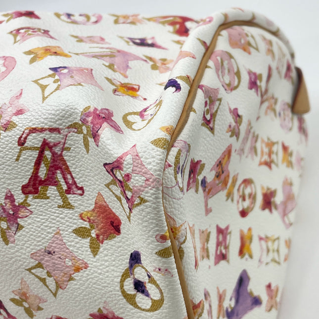 Louis Vuitton Speedy 35 Monogram Watercolor Pink Handbag Richard Prince 2008