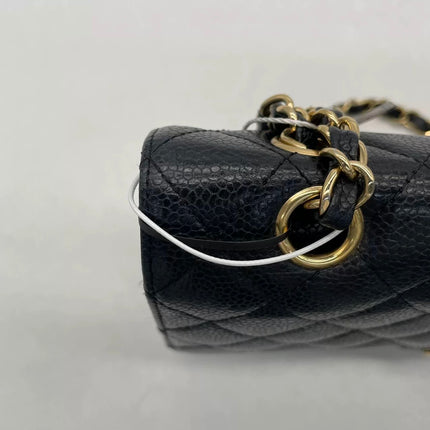 Chanel Classic Flap Medium Black Caviar Leather with 24k Gold Hardware, 2008-2009