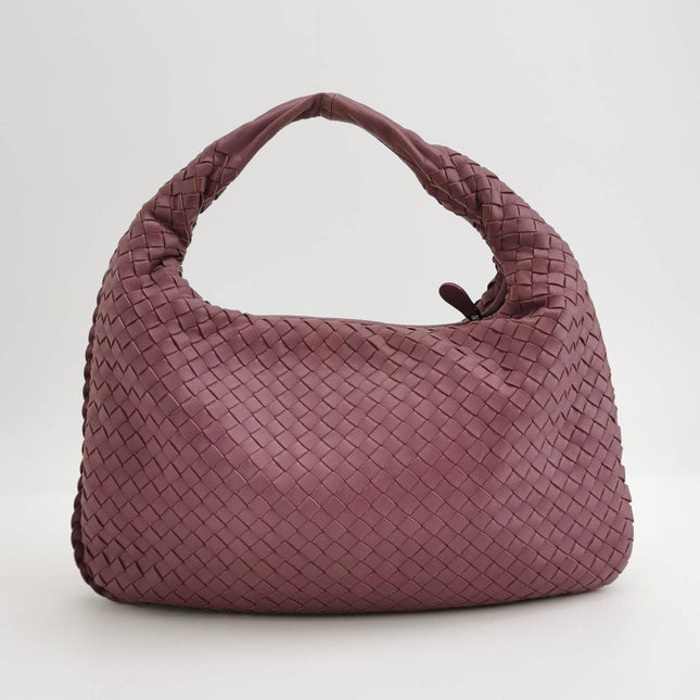 Bottega Veneta Hobo Bag Lambskin leather Purple Medium 40cm
