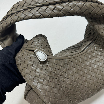 Sold Bottega Veneta Hobo Bag Lambskin leather Grey Medium 40cm