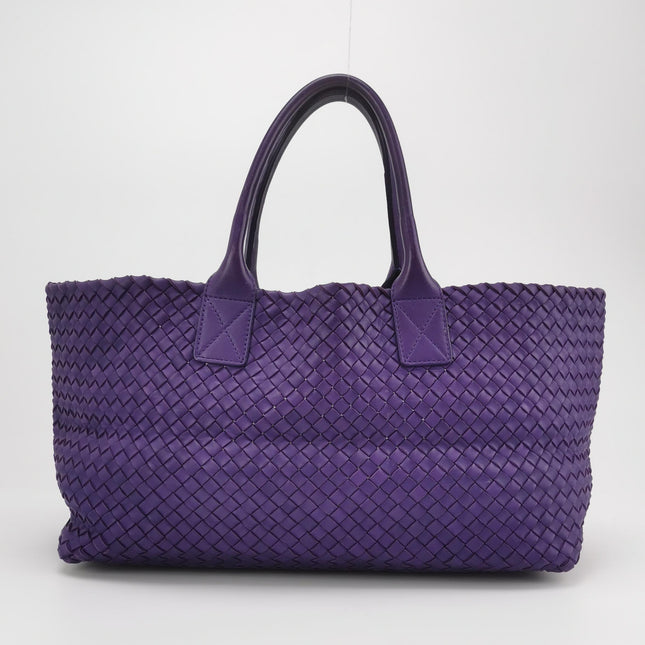 Bottega Veneta Cabat Large Intreccio Leather Tote Bag Purple with Pouch 40cm