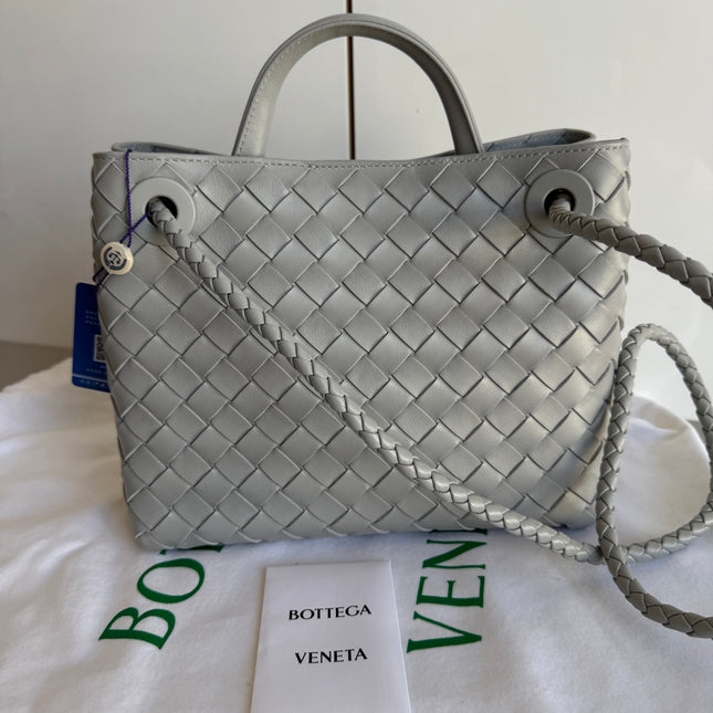 Bottega Veneta Small Andiamo Grey Handbag