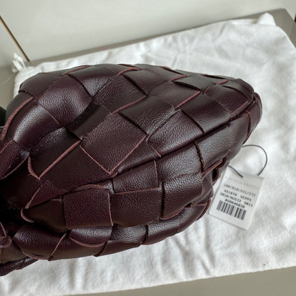 Bottega Veneta Jodie Mini Dark Burgundy Wine Leather