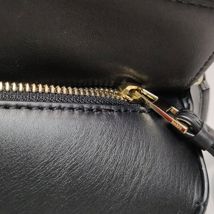 Loewe x Suna Fujita Lemur Puzzle Edge Small Black Leather Crossbody Bag