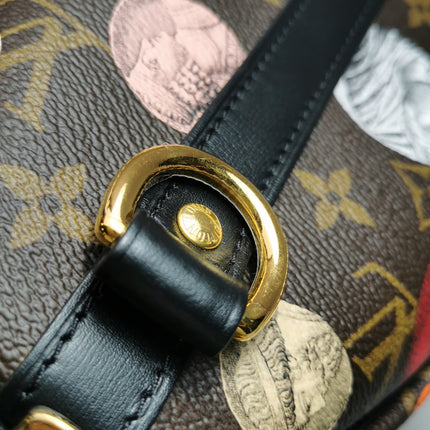 Louis Vuitton Speedy 25 Bandouliere Fornasetti Louvre Stamps