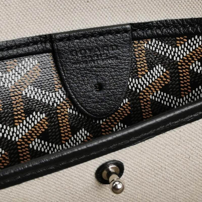 Goyard Artois GM Large Black French Bulldog Reinforced Corners and Zipper
