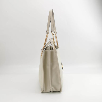 Sold Gucci 1955 Horsebit Chain Tote Leather White