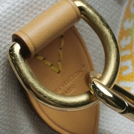 Louis Vuitton Speedy 30 Bandouliere Monogram Hotel Labels White Multicolor