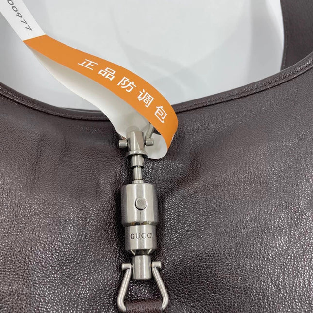 Gucci Jackie by Demna Soft Brown Lambskin Leather Silver Hardware