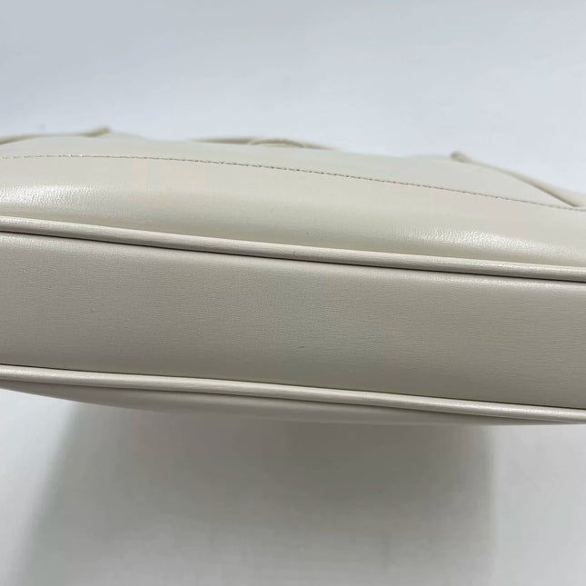 Gucci Jackie 1961 White Leather Bag with Adjustable Strap Size Small