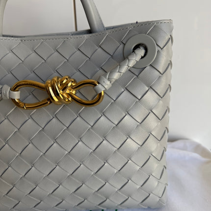 Bottega Veneta Small Andiamo Grey Handbag