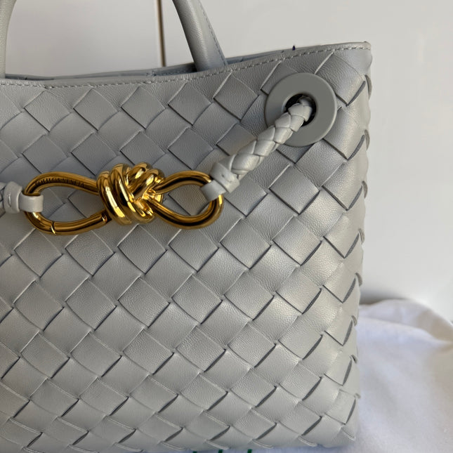 Bottega Veneta Small Andiamo Grey Handbag