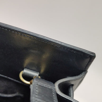 Saint Laurent Sac De Jour Small Black and White Striped Leather Handbag