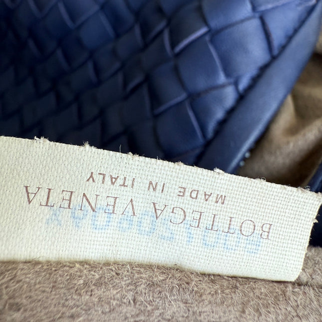 Bottega Veneta Veneta Hobo Large Navy Intrecciato Leather Bag 47cm