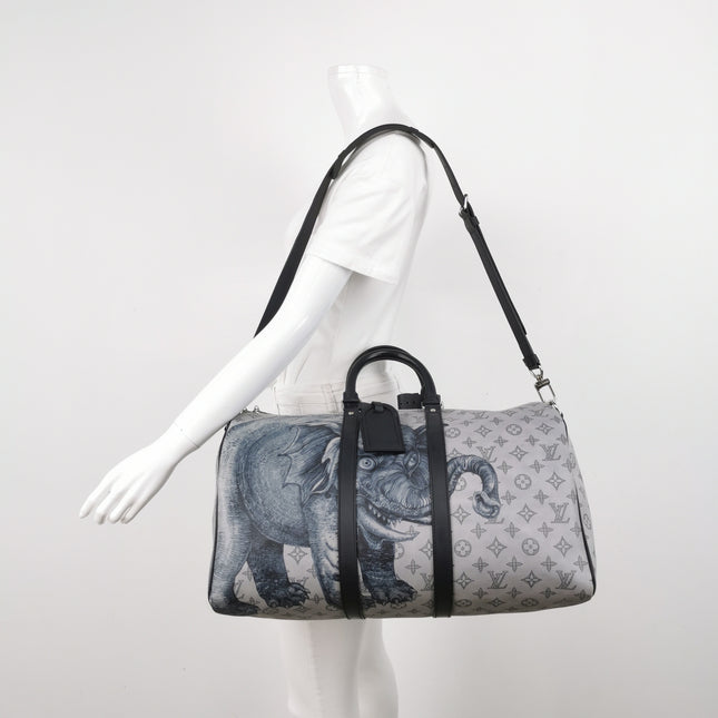 Louis Vuitton x Chapman Brothers Keepall 45 Bandouliere Lion Elephant