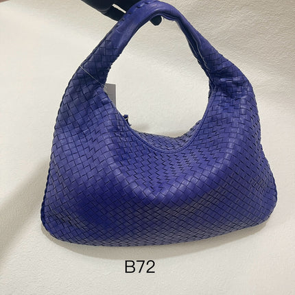 Bottega Veneta Hobo Bag Lambskin leather Navy Medium 47cm-Luxbags