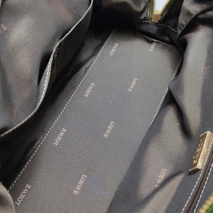 Loewe Amazona 29 Zip Around in Metallic Green Lambskin Leather