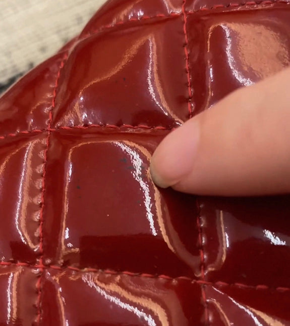 Chanel Classic Flap Medium 2011 Red Patent Leather Silver Hardware