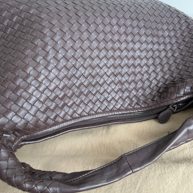 Bottega Veneta Hobo Bag Large Milk Chocolate Brown Lambskin leather 47cm