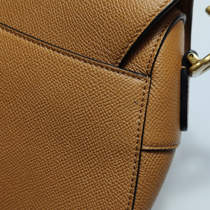Dior Saddle 2021 Medium Tan Brown Grained Calfskin Leather Bag