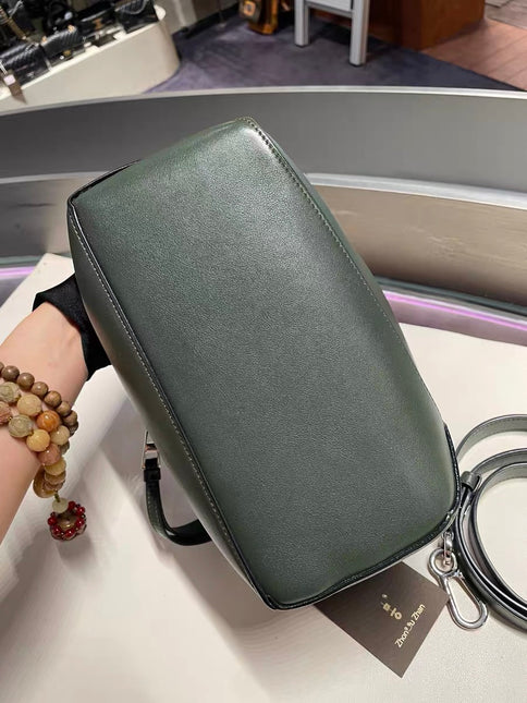 Loewe Puzzle Edge Braided Handle Small Dark Green Nappa Calfskin leather Crossbody bag