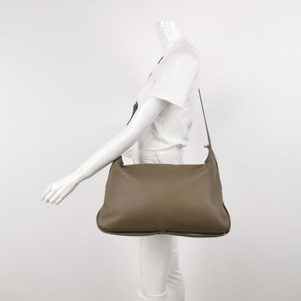 CELINE Romy Large Grey Calfskin Leather Shoulder Bag