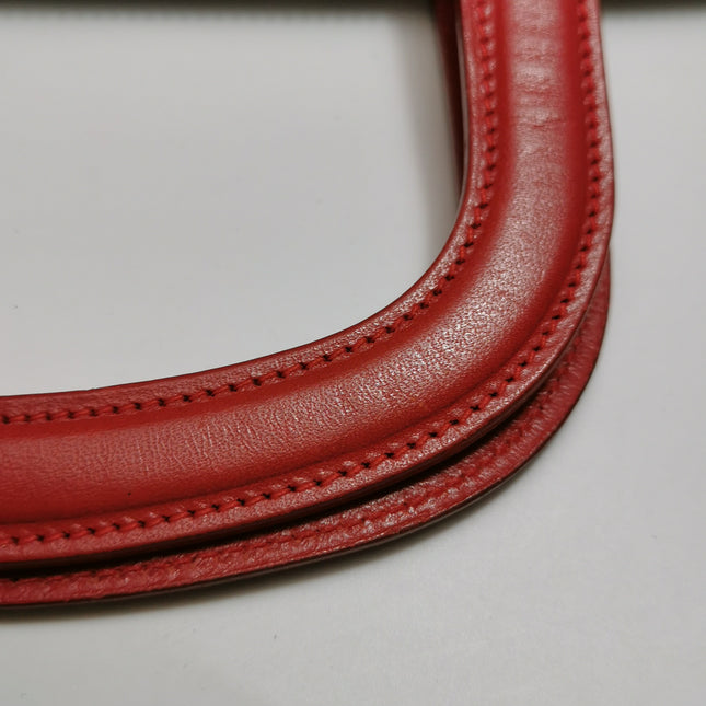 Fendi Clutch Denim Leopard Print with Red Leather Handles